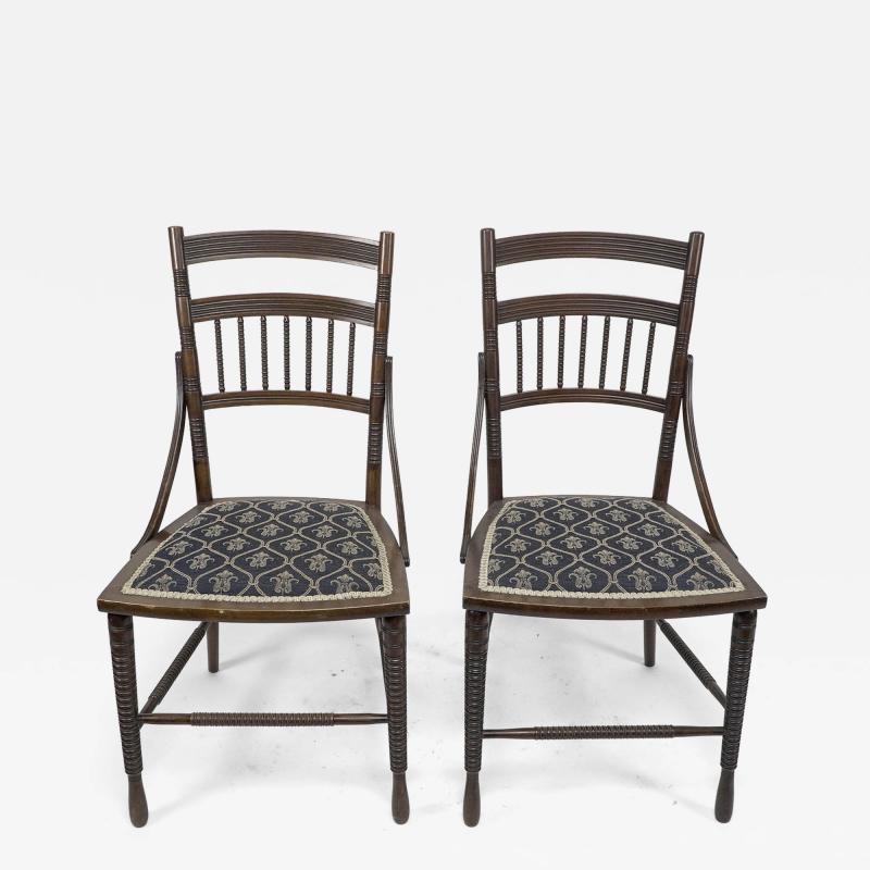 Robert William Edis R W Edis probably made by Jackson Graham A fine pair of Walnut side chairs