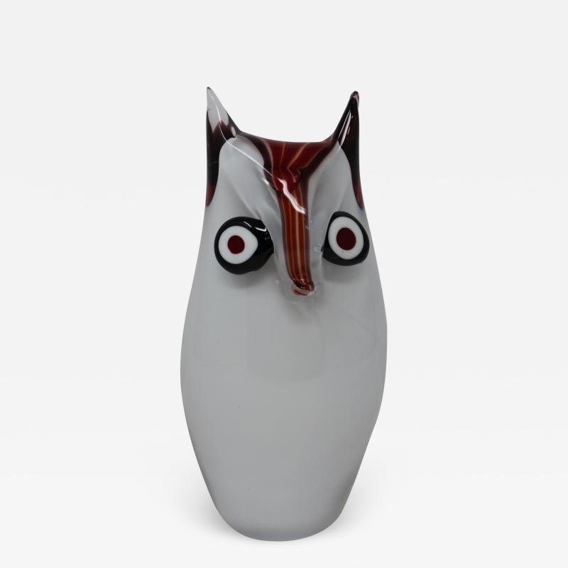 Roberto Beltrami Contemporary Murano Glass Owl by Beltrami