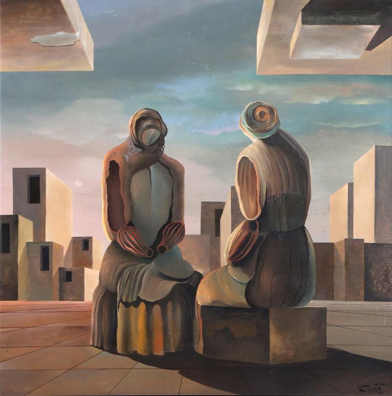 Roberto Soto Surrealist City Scene