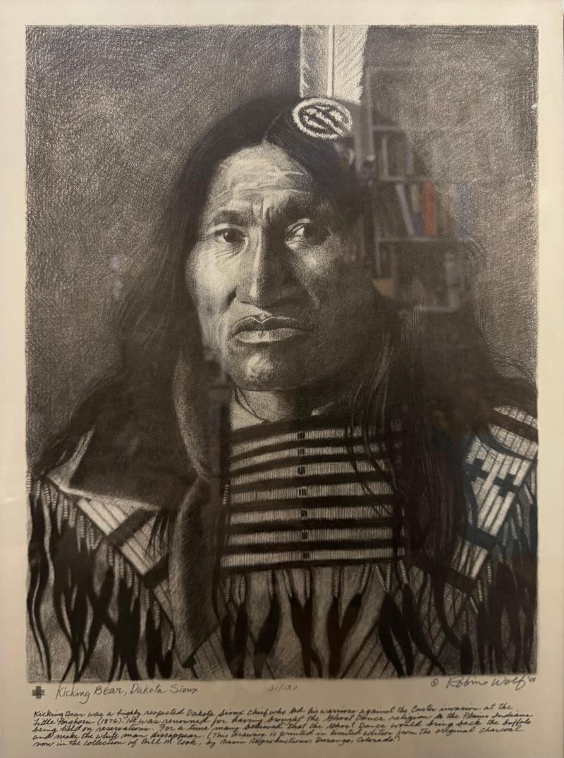 Robin Wolf Lithograph Kicking Bear Dakota Sioux 31 150