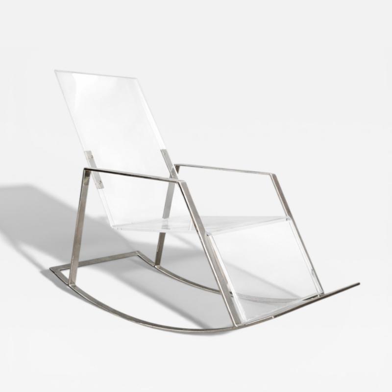 Rocking Chair in Metal and Acrylic Unknown 1970s