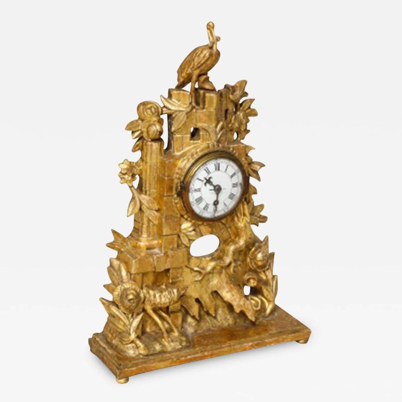 Rococo Giltwood Clock