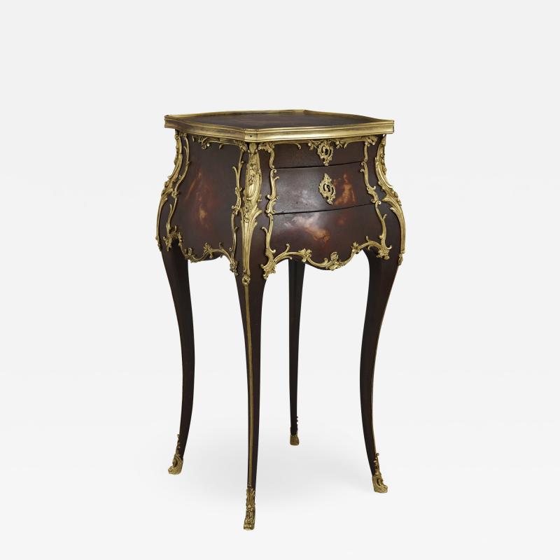 Rococo style side table with vernis Martin decoration and gilt bronze mounts