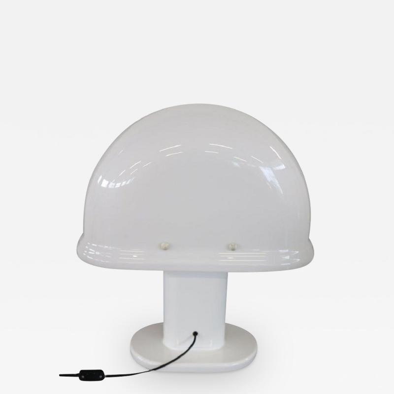Rodolfo Bonetto Italian Design White Table Lamp by Rodolfo Bonetto for Guzzini 1970s