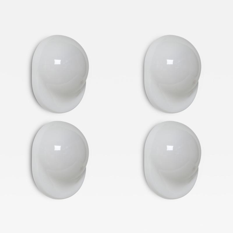 Rodolfo Bonetto Rodolfo Bonetto Tortue sconce opaline Murano glass Italy 1970s