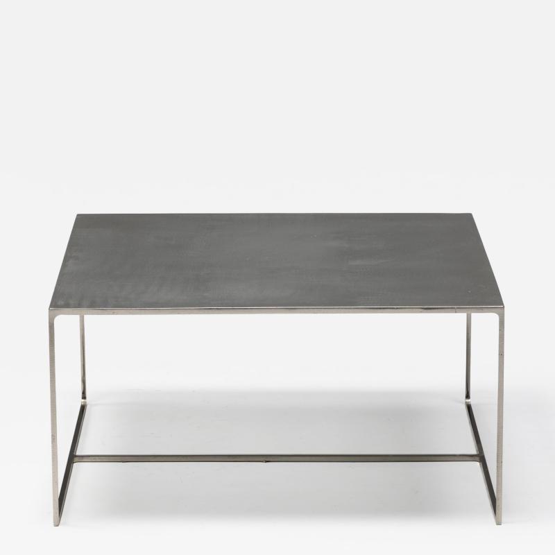 Rodolfo Dordoni Metal Square Coffee Table Duchamp by Rodolfo Dordoni for Minotti Italy 1990s