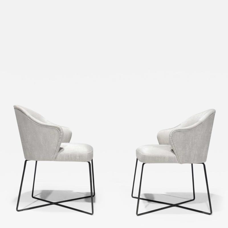 Rodolfo Dordoni Pair of Rodolfo Dordoni for Minotti Leslie Dining or Side Chairs