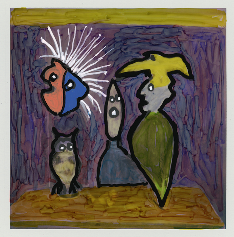 Roger Ballen Untitled 2 Drawing with Winsor and Newton markers and Mitsubishi Posca pens 