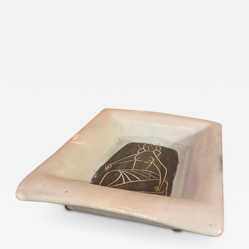 Roger Capron Ashtray Ceramic plate by Roger Capron France Vallauris 1960s