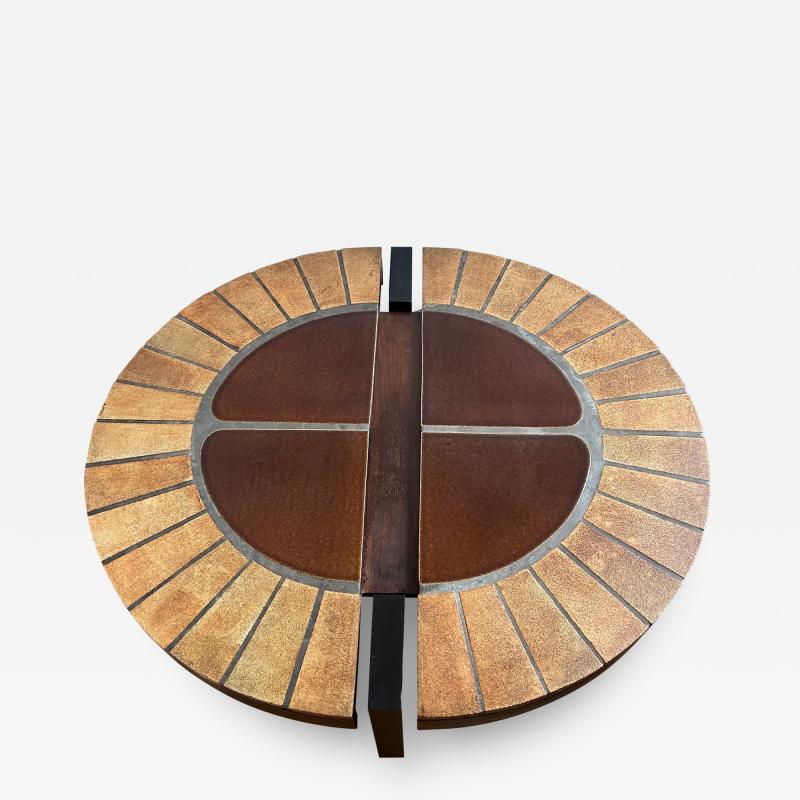 Roger Capron Ceramic Coffee Table Eucalyptus by Roger Capron Vallauris France 1970s
