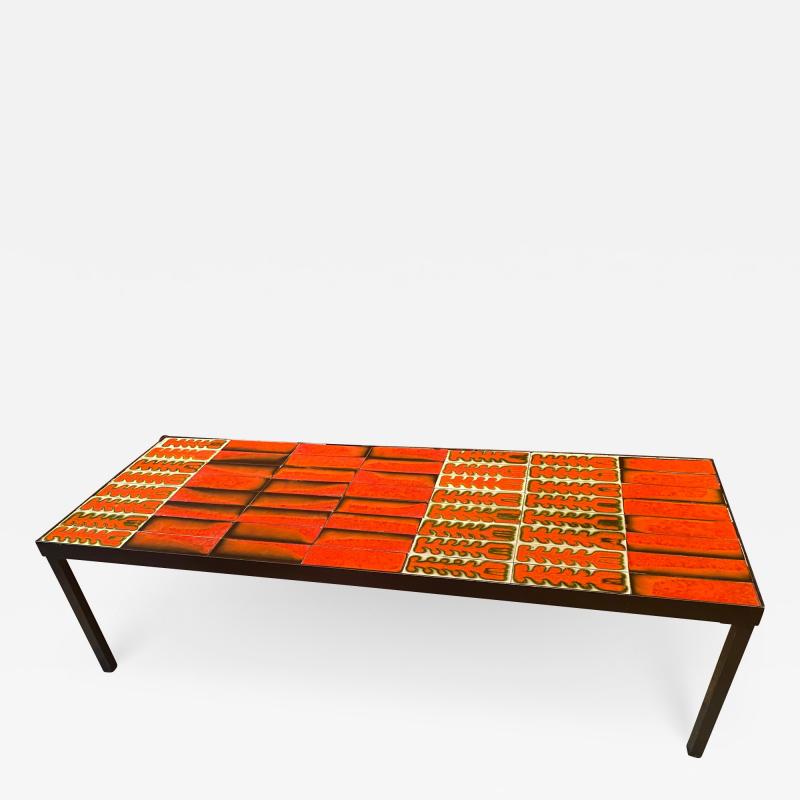 Roger Capron Ceramic Coffee Table Vallauris France 1960s