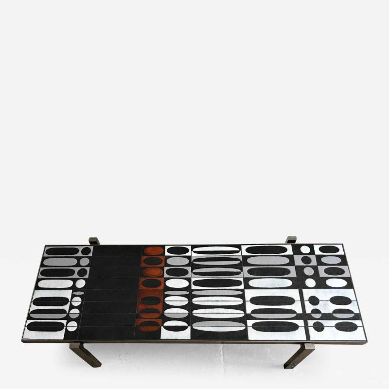 Roger Capron Ceramic Coffee Table by Roger Capron Vallauris France 1960s