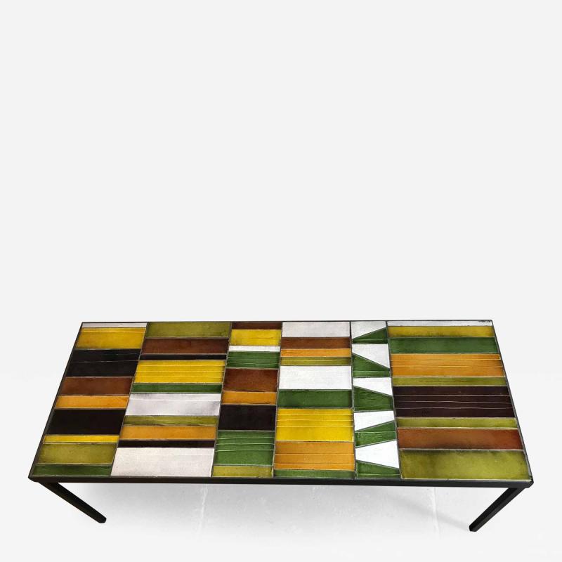 Roger Capron Ceramic Coffee Table by Roger Capron Vallauris France 1960s