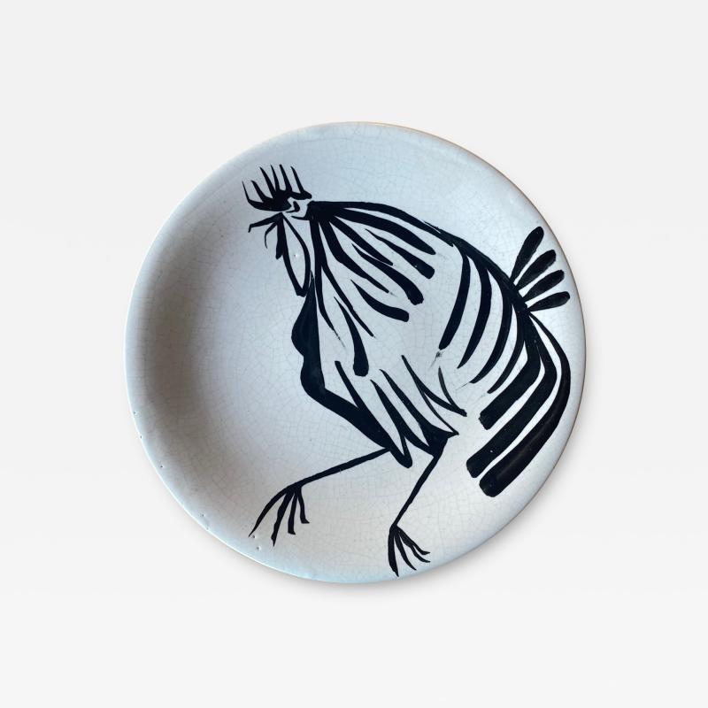Roger Capron Ceramic Plate by Roger Capron Vallauris France 1950s