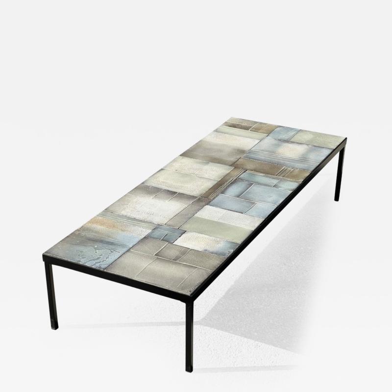 Roger Capron Ceramic coffee table Vallauris France 1960s