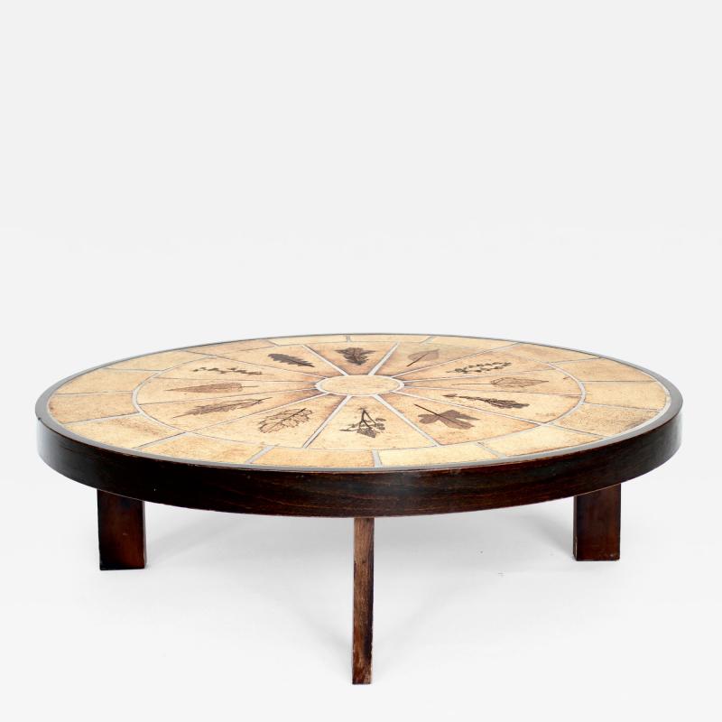 Roger Capron FRENCH CERAMIC ARTIST ROGER CAPRON CERAMIC TILE COFFEE TABLE GARRIGUES
