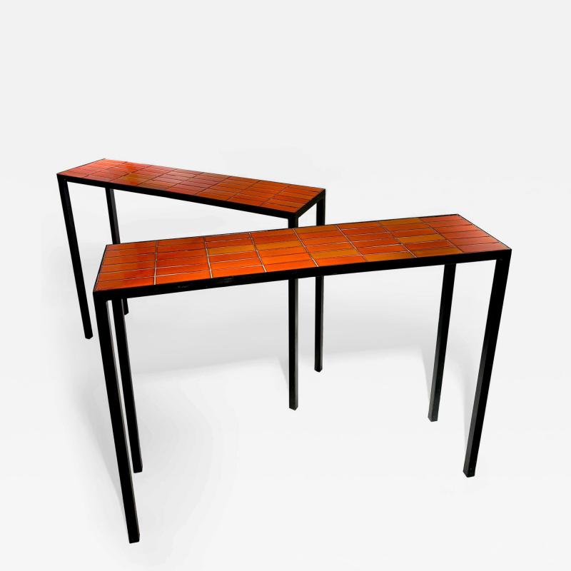 Roger Capron Pair of Console Tables