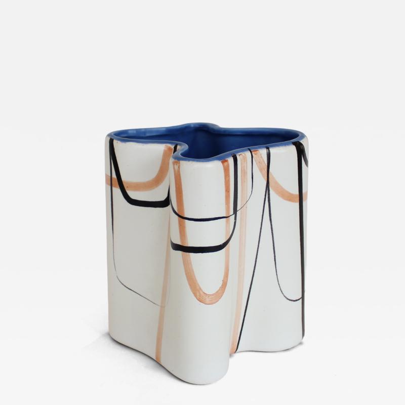 Roger Capron ROGER CAPRON TREFLE CERAMIC VASE VALLAURIS FRANCE C1958