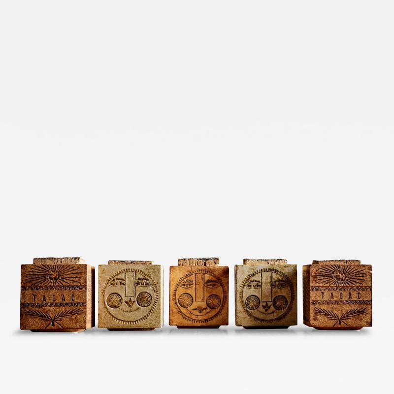 Roger Capron Roger Capron 1 of 5 Ceramic Tobacco jars France 1970s