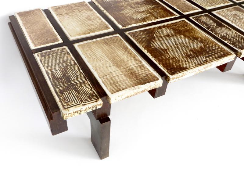 Roger Capron Roger Capron Ceramic Tile French Coffee Table Model