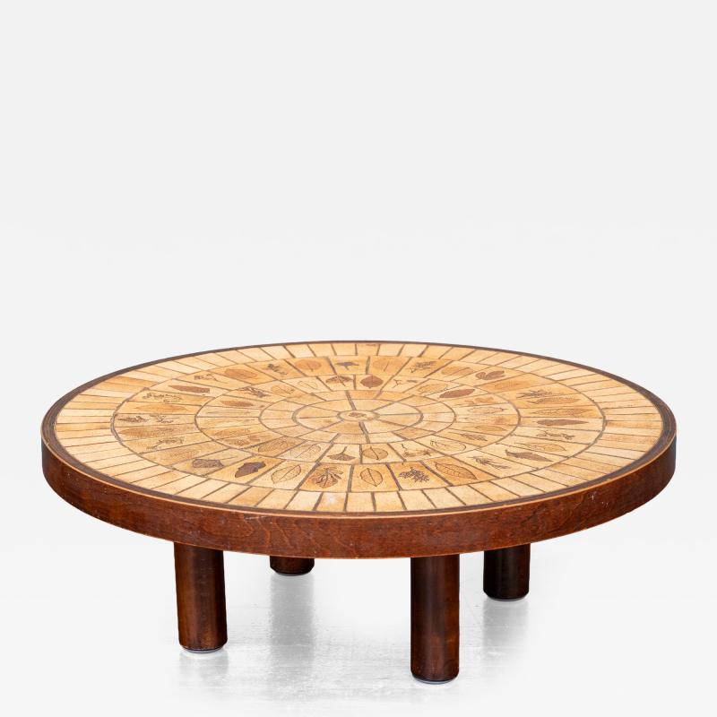Roger Capron Roger Capron Round Ceramic Coffee Table France