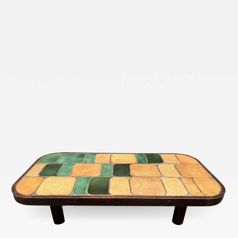 Roger Capron Shogun Ceramic Coffee Table Vallauris France 1970s