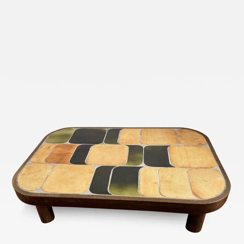 Roger Capron Shogun ceramic coffee table by Roger Capron Vallauris France 1970s