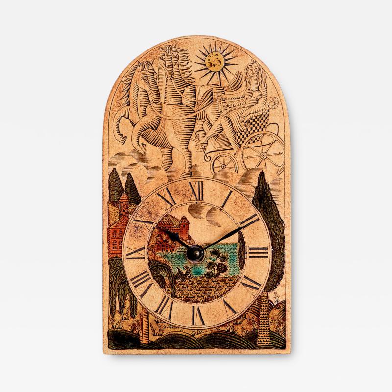 Roger Capron Stoneware Wall Clock by Roger Capron