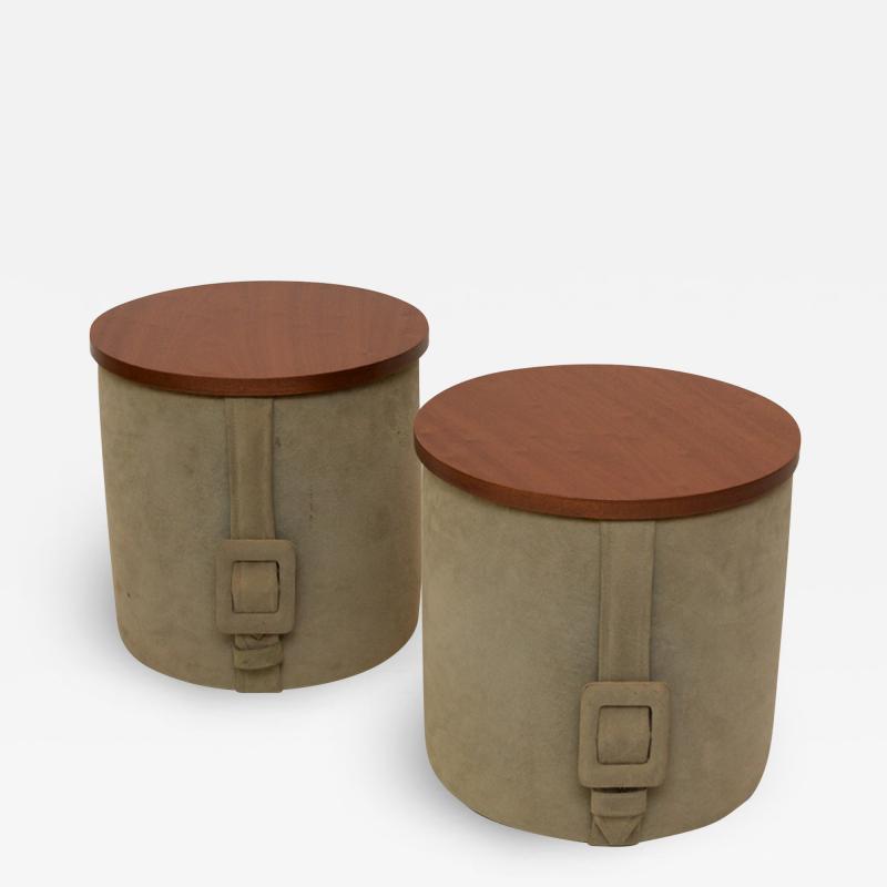 Roger Landault Pair of Mid Century Modern tables by Roger Landault 1919 1983 