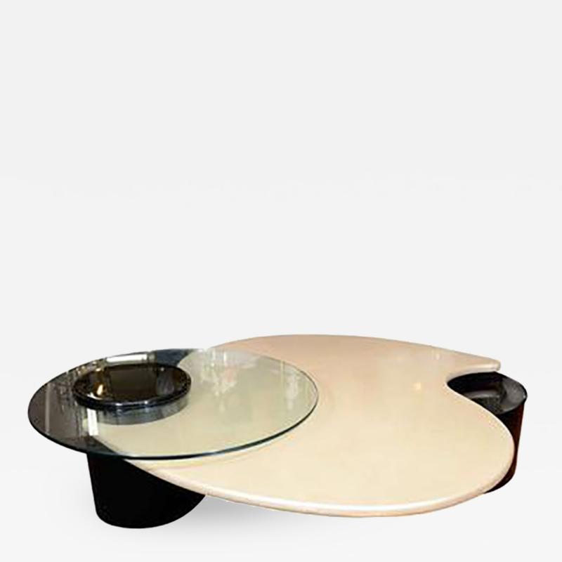 Roger Rougier Unusual Abstract Form Coffee Table by Rougier