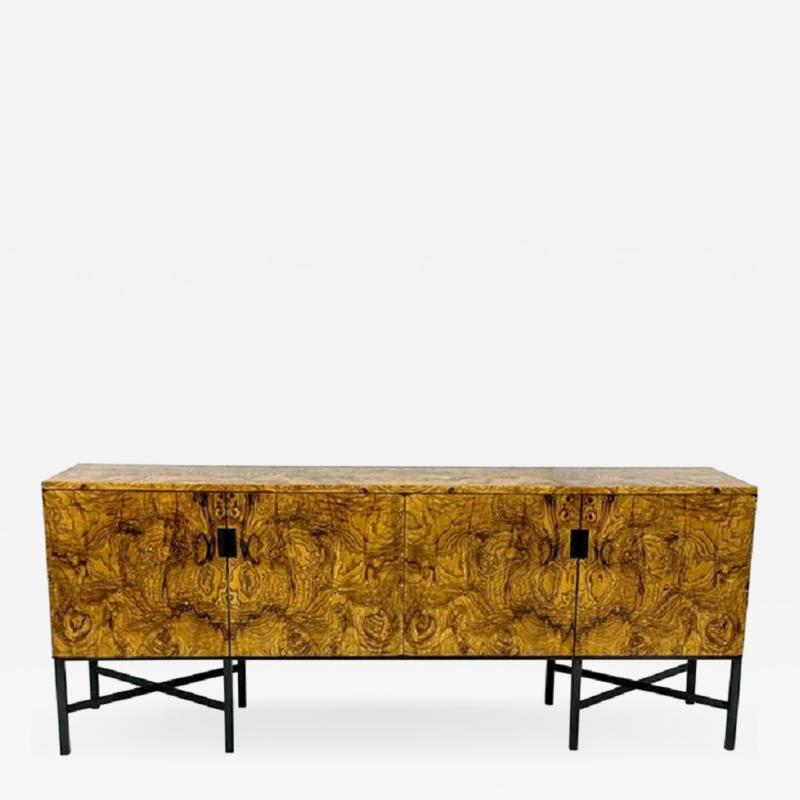 Roger Sprunger Dunbar Burled Olivewood Credenza by Roger Sprunger