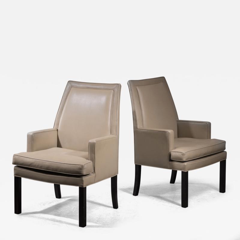 Roger Sprunger Pair of Roger Sprunger chairs for Dunbar