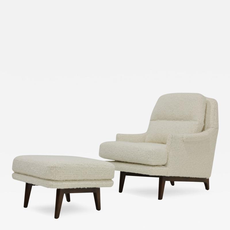 Roger Sprunger Roger Sprunger for Dunbar Lounge Chair and Ottoman in Holly Hunt Great Plains