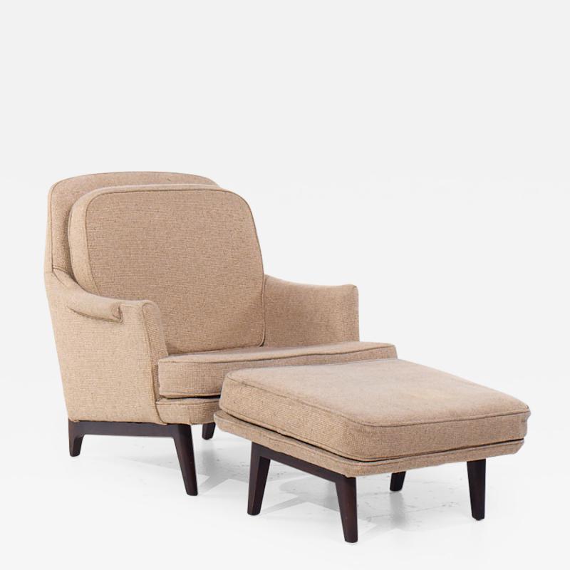 Roger Sprunger Roger Sprunger for Dunbar Mid Century Lounge Chair and Ottoman