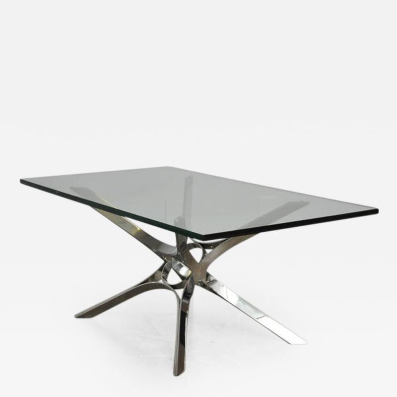 Roger Sprunger Sculptural Chrome Coffee Table by Roger Sprunger for Dunbar