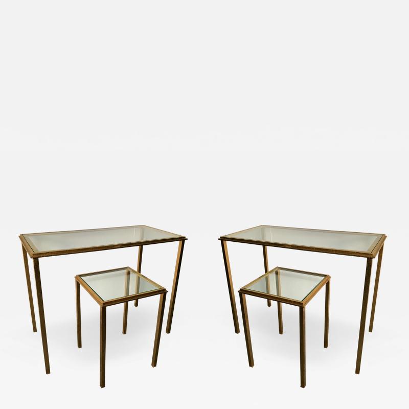 Roger Thibier Set of 4 Side Tables by Robert and Roger Thibier France 1960s