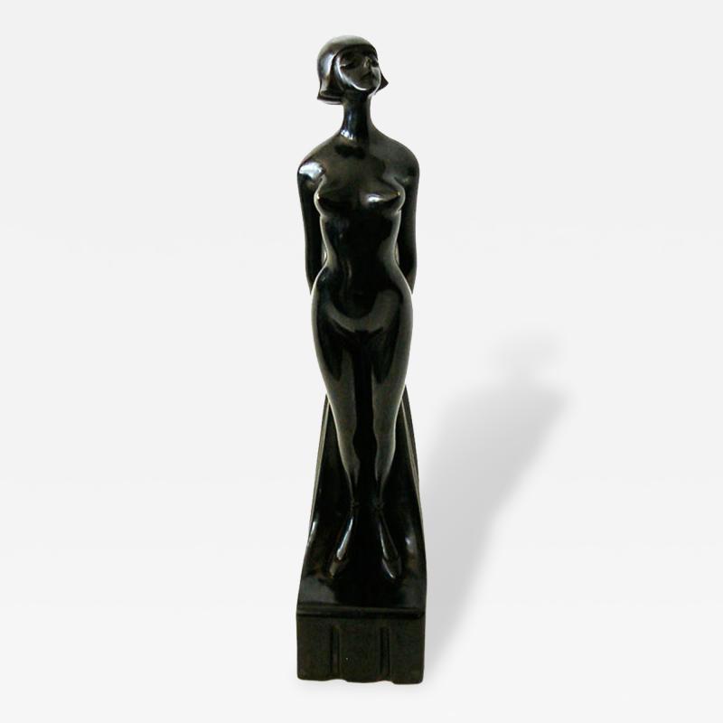 Roland Paris Original Modernist Bronze Nude by Roland Paris