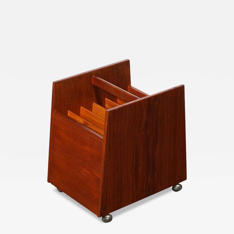 Rolf Hesland Mid Century Magazine Rack in Book Matched Rosewood by Rolf Hesland for Bruskbo