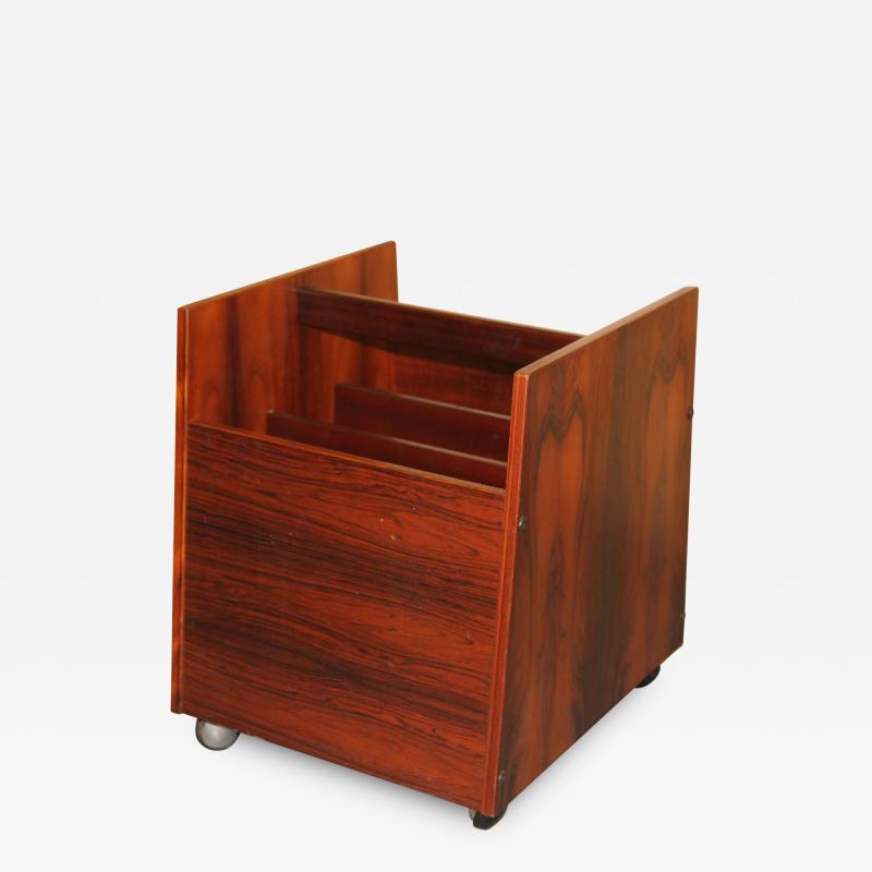 Rolf Hesland Rosewood Magazine Rack LP Caddy by Rolf Hesland for Bruksbo