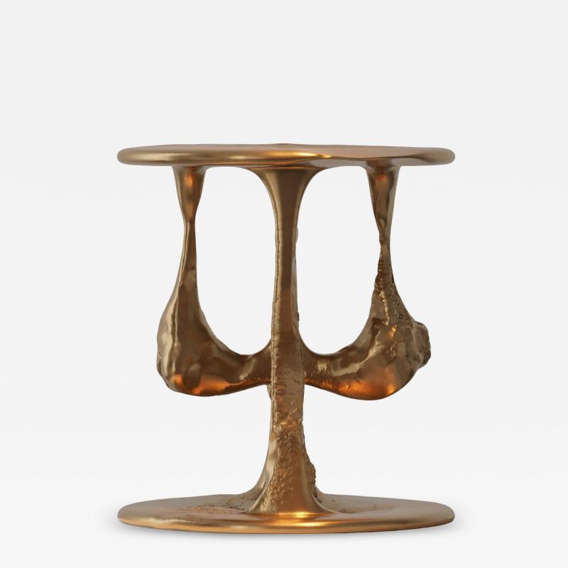 Roman Plyus Unique Bronze Bone Side Table by Plyus Furniture