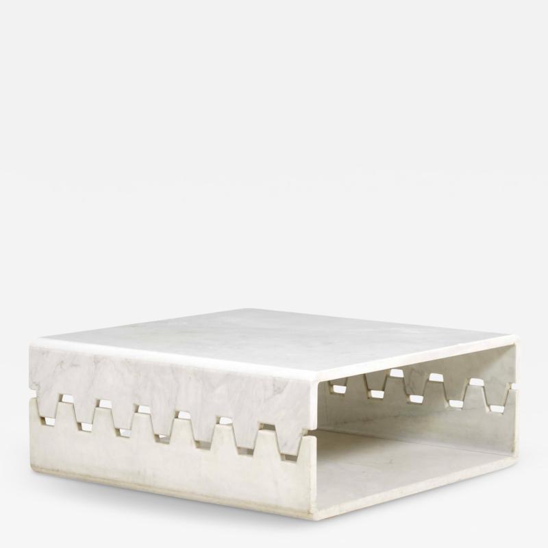 Romano Dal Ri and Cristina Treu Carrara Marble Coffee Table