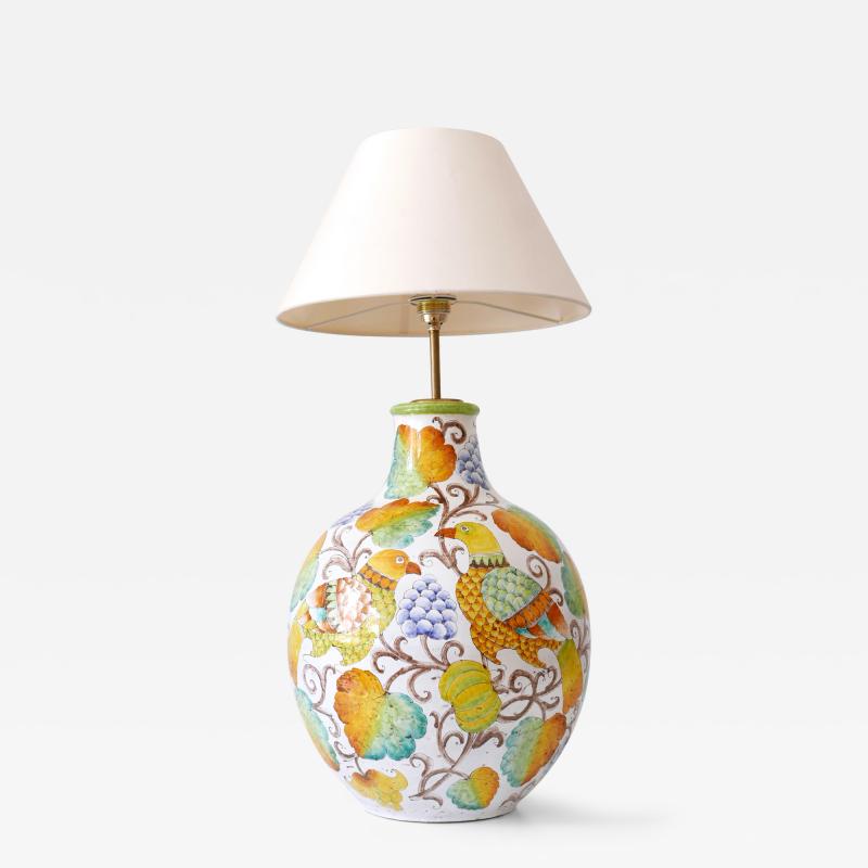 Romano Innocenti Large Mid Century Modern Ceramic Table Lamp by Romano Innocenti Italy 1960s