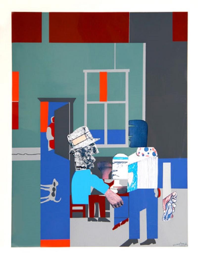 Romare H Bearden Carolina Blue Interior 
