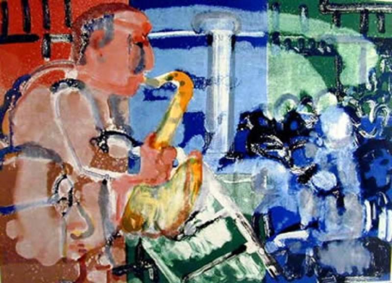 Romare H Bearden Stomp Time From the Jazz Series 