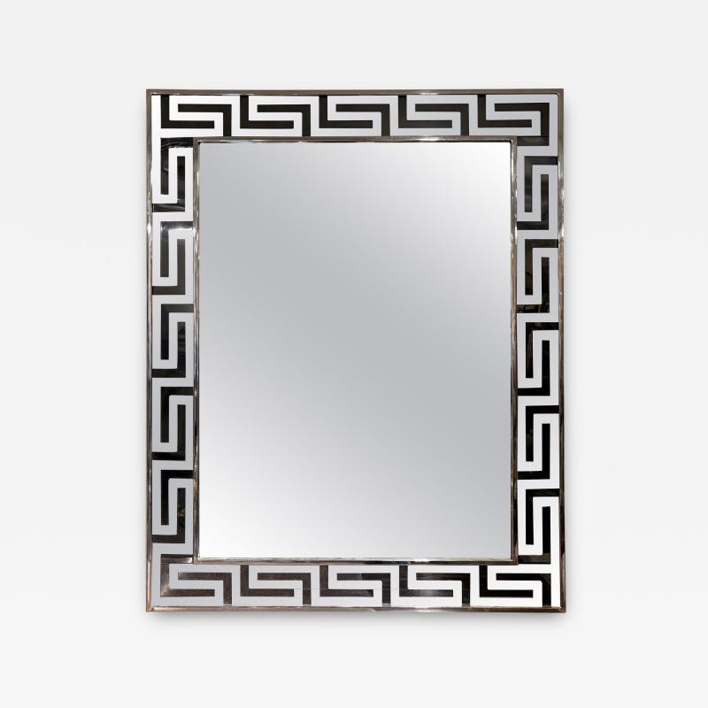 Romeo Rega Greek Key Chrome Mirror