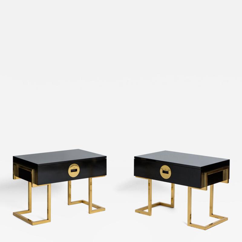 Romeo Rega Rare Pair of Side Tables by Romeo Rega Signed