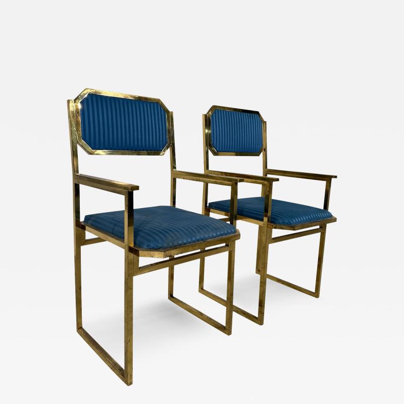 Romeo Rega Set of 2 Vintage Italian Dining Chairs by Romeo Rega 1970s