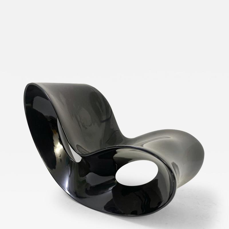 Ron Arad Mid Century Black Voido Rocking Chair by Ron Arad