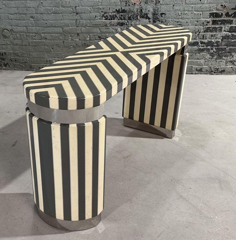 Ron Seff - Ron Seff Graphic Tessellated Bone Console, 1970