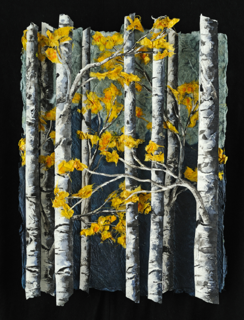 Ronni Jolles Yellow Leaves with Dimension 2024